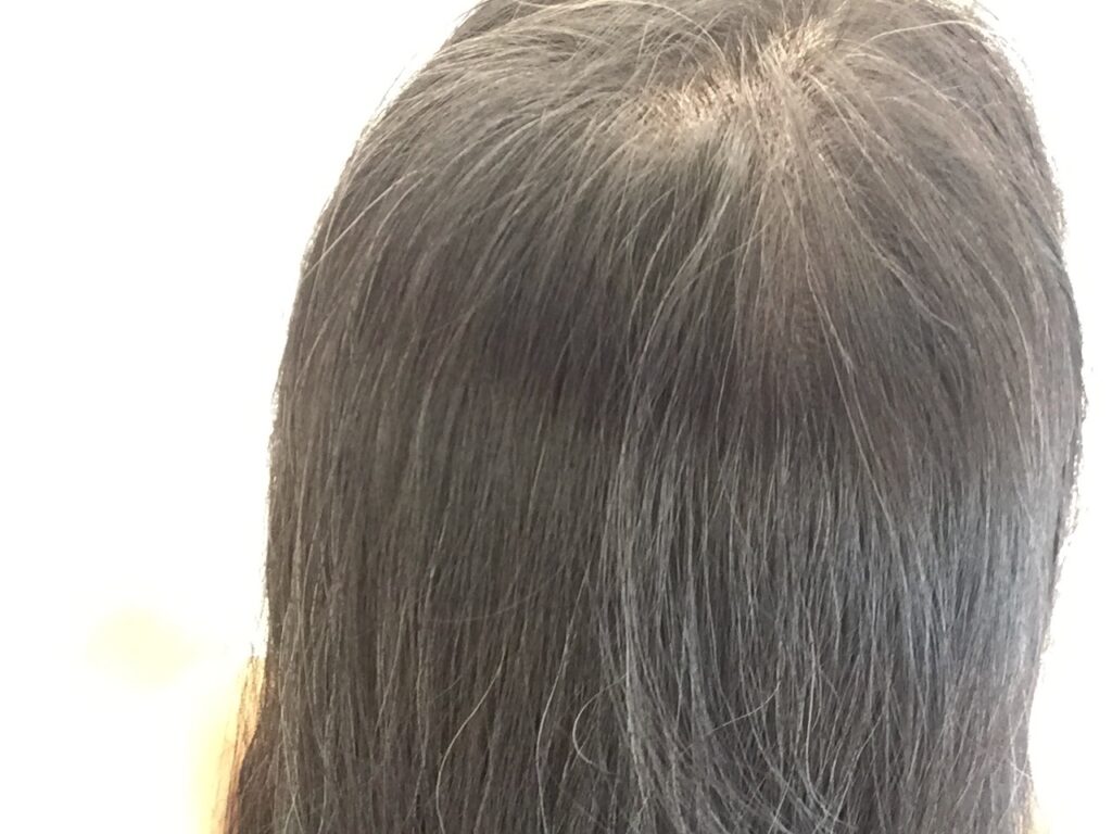 ar髪-アラカミ-ルプルプ白髪染め　泡タイプ乾いた髪に60分放置（アフター）